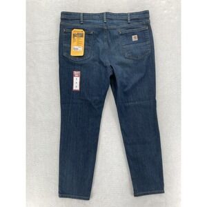 Carhartt Jeans Womens 18 Short Blue Slim Fit Rugged Flex Dark Blue Stretch Denim